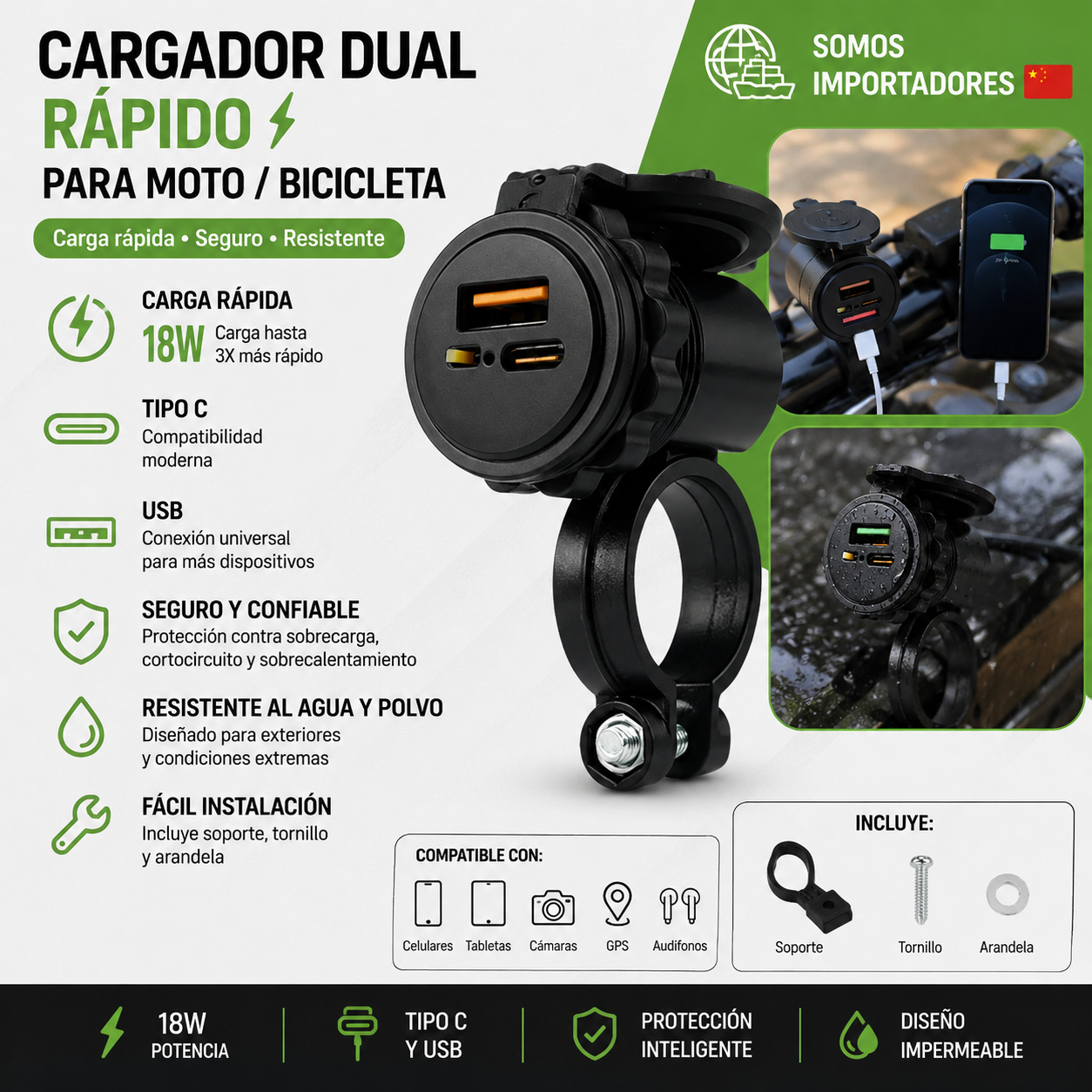 Cargador Tipo C Carga Rápida 35W