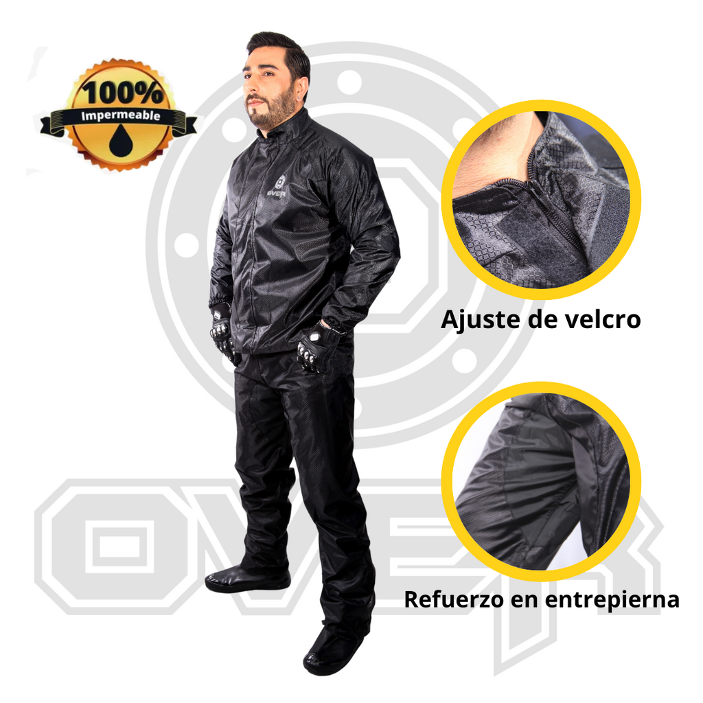 Conjunto Impermeable Tipo Sudadera Over + Zapatones