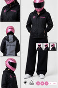 Chaqueta impermeable negra, reflectiva, y térmica