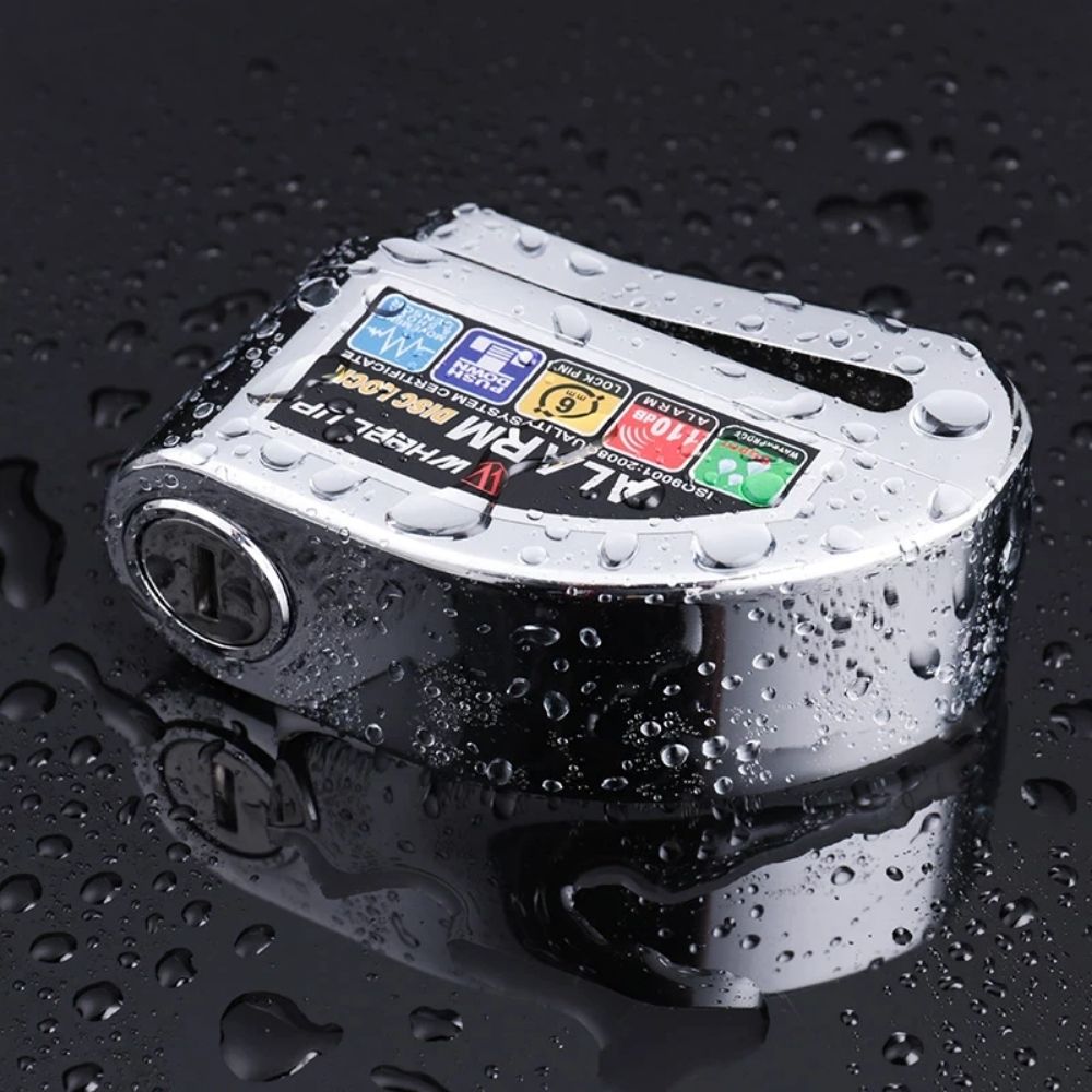 Candado de Alarma Pesado Plateado