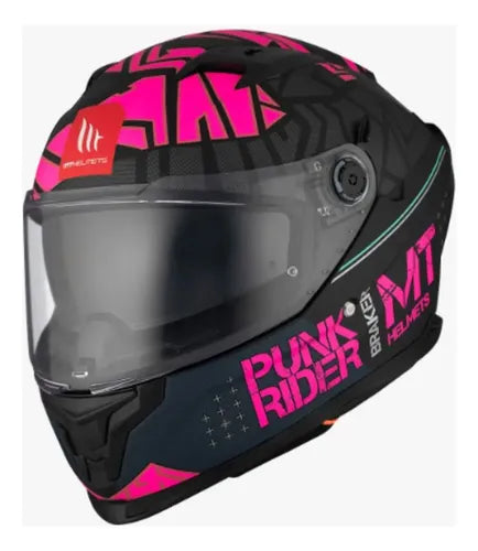 Casco MT Braker SV Punk Rider Rosa (Mujer)