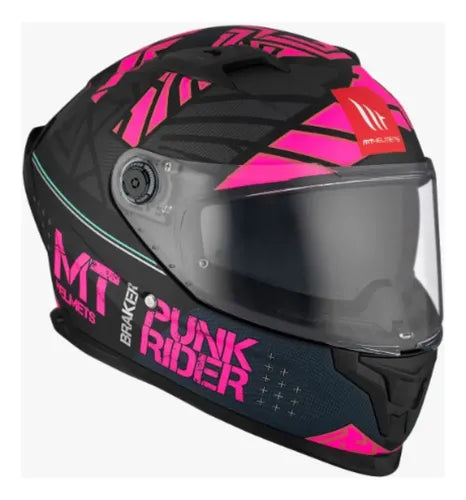 Casco MT Braker SV Punk Rider Rosa (Mujer)