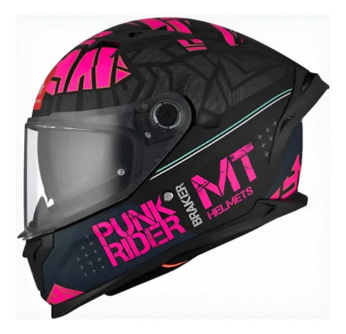 Casco MT Braker SV Punk Rider Rosa (Mujer)