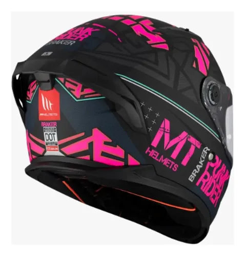 Casco MT Braker SV Punk Rider Rosa (Mujer)