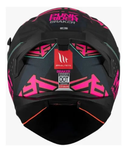 Casco MT Braker SV Punk Rider Rosa (Mujer)