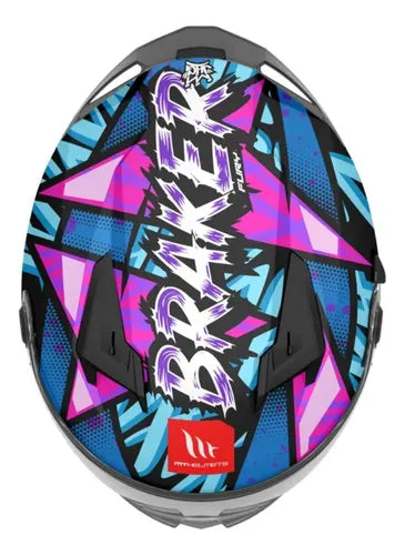 Casco MT Braker SV Fury B8 Fucsia Brillante