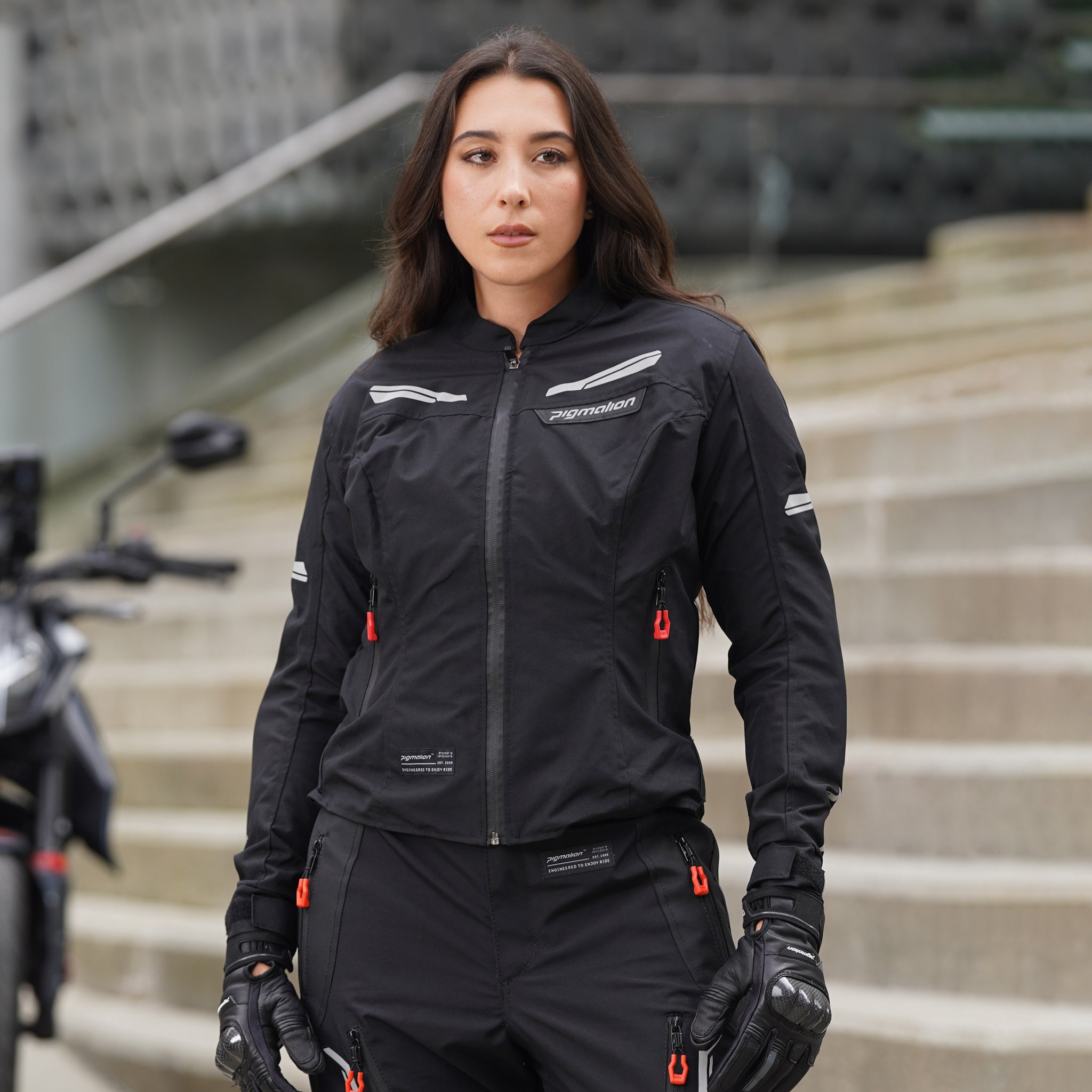 Chaqueta Moto Genesis Pro Invierno Negra Mujer